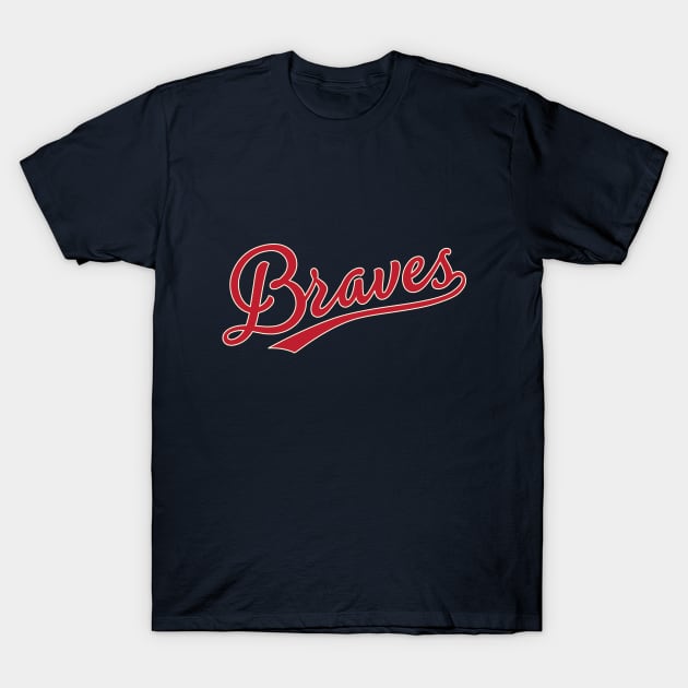 Atlanta Braves 4 by Buck Tee Originals T-Shirt by Buck Tee